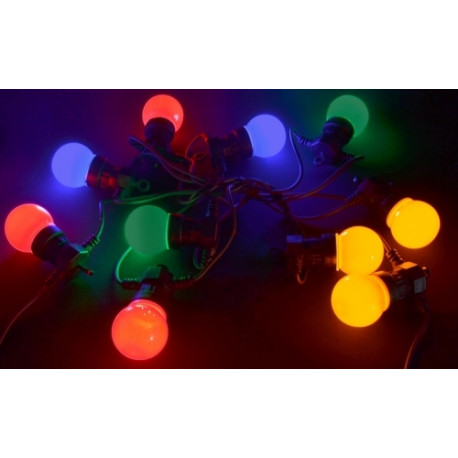 Värikäs valoketju 7m